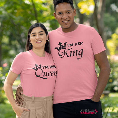 تیشرت کاپلی با طرح King-Queen