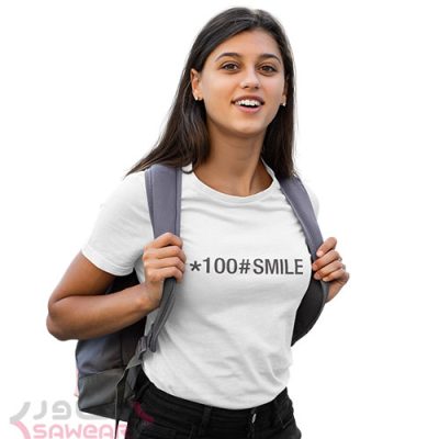 تیشرت زنانه کد smile 100